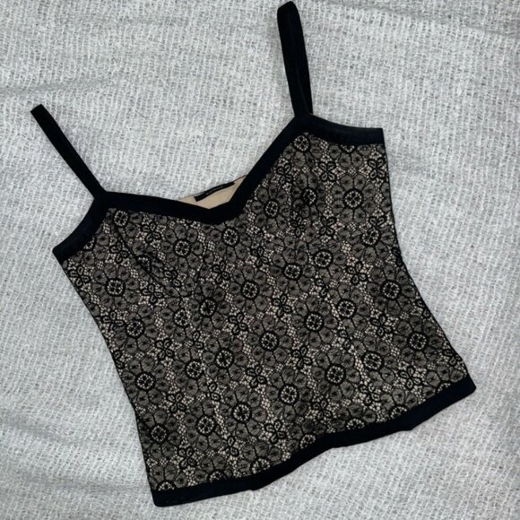 Elie Tahari Black Lace Corset Tank Size‎ Small - Picture 3 of 10
